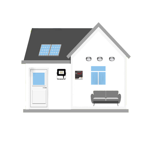 DC Solar Home Lighting System 1000W 1200W